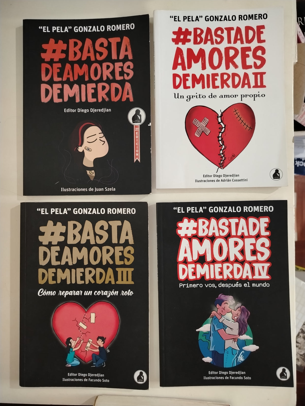 BASTA DE AMORES DE MIERDA I, II (SUBRAYADO), III (SUBRAYADO) Y IV - GONZALO ROMERO